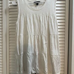 Simply Vera Vera Wang White Tiered Tank Top